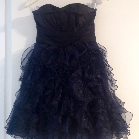 Zac Posen Black Dress with Removable Navy Skirt - Picture 5 of 8